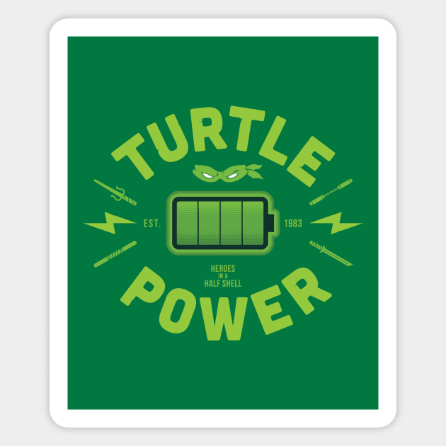 Turtle Power - ooze green Magnet by HtCRU